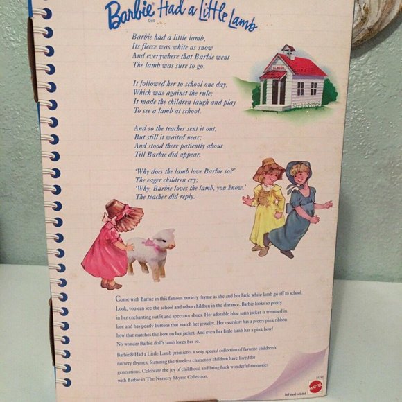 Mattel • Barbie Had A Little Lamb Doll Nursery Rhyme Collection 1998 - Picture 8 of 12